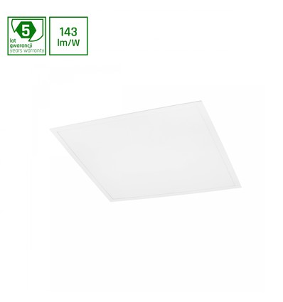 ALGINE Panel 30W - Bakbelyst, Nøytral Hvit, 230V, 120°, IP20, 600x600x28, Hvit