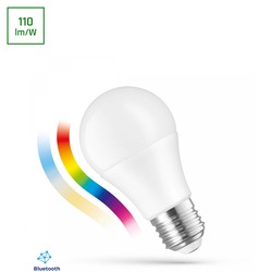 LED A60 E27 8,5W - 230V, RGBW+CCT+DIM, BTM, Spectrum Smart Easy Smart