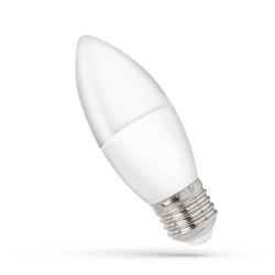 Produsenter C37 LED stearinlyspære 4W E27 - 230V, Varm Hvit, Spektrum