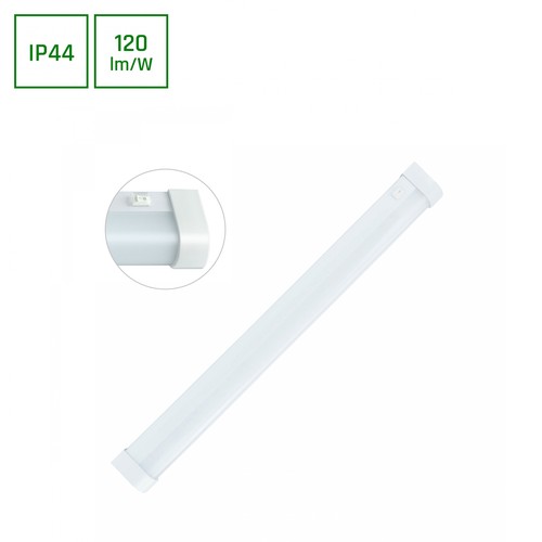 Aquatica 15W LED armatur - 230V, IP44, 60cm, rund, for badet eller kjøkkenet