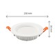 Dure 3 Max innendørs downlight 28W - kald hvit, 230V, 110°, IP44, IK06, Ø230x30, hvit, rund