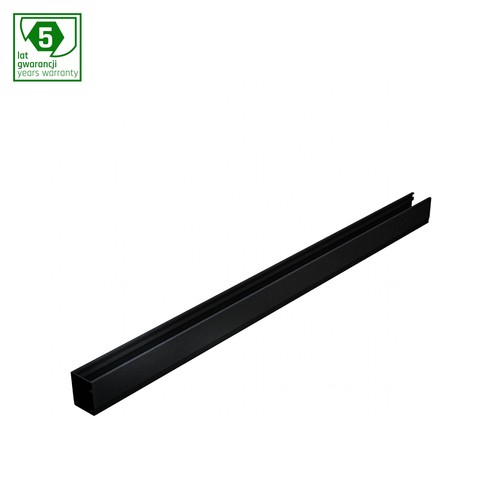 Sort skinnespot til 1-faset skinne - IP20, aluminium, uten lyskilde