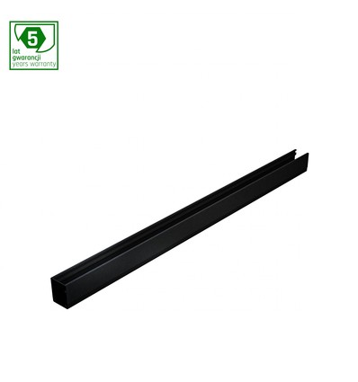 Sort skinnespot til 1-faset skinne - IP20, aluminium, uten lyskilde