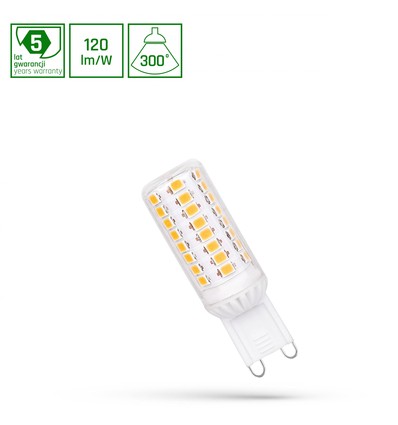 LED 4,2W G9 230V - Varm Hvit, Premium, Spectrum