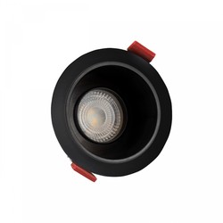 Spectrum LED Fiale Comfort Anti-blend GU10 - 250V, IP20, Ø85x50mm, Sort Rundt, Reflektor Sort, Justerbar, LED Armatur/lampe uten lyskilde