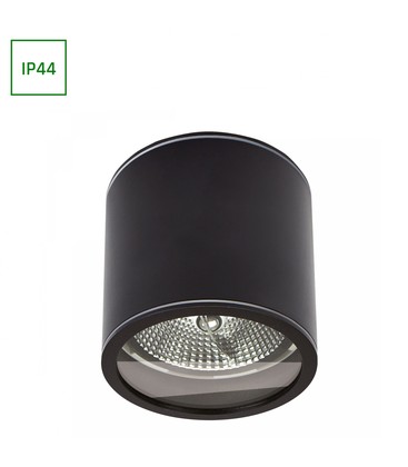 CHLOE AR111 GU10 - IP44, 118x114, rund, svart (LED Armatur/lampe uten lyskilde)