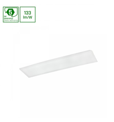 30x120 LED panel, 40W - 133lm/W, 5300lm, 6000K, 5 års garanti