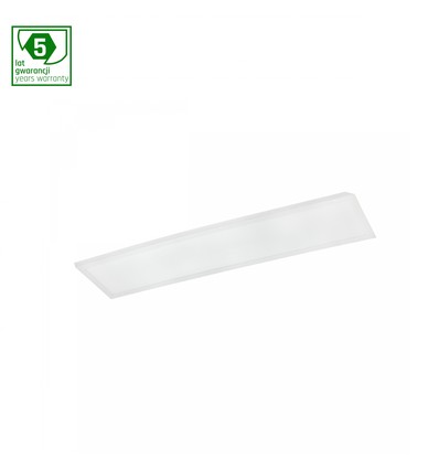 30x120 LED panel, 40W - 135lm/W, UGR19, 3000K, 5 års garanti, hvit kant, inkl. driver