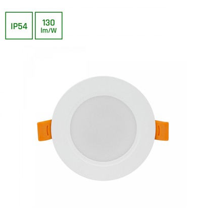 Dure 3 Innendørs Downlight 5W - Nøytral Hvit, 230V, 110°, IP54, IK06, 95x31, Hvit, Rund, Integrert Driver