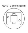 G24D 9W LED-pære - Direkte/Ballast-kompatibel, 180°, erstatter 26W