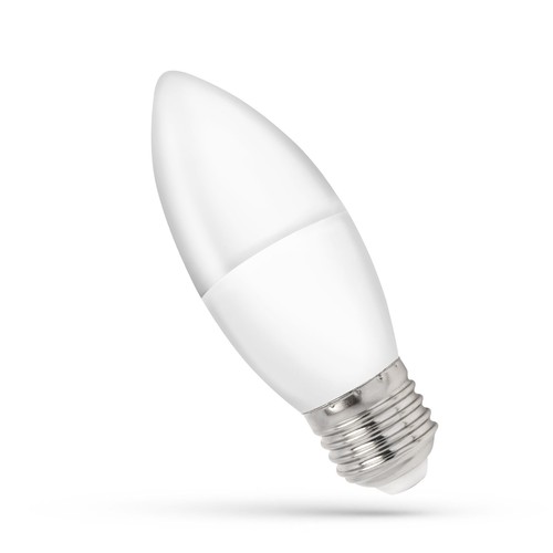 8W LED kronelyspære - C37, 160 grader, 230V, E27