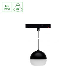 Spectrum LED System Skift Basic - Globe P Ring Kule Lampe Suspendert 90mm, 10W, 3000K, Sort
