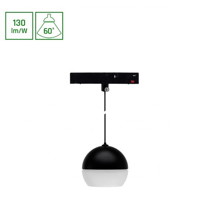 10-12W SYSTEM SHIFT BASIC GLOBE RING skinnespot, 48V - 1200lm, 3000K, 35 grader, 48V DC