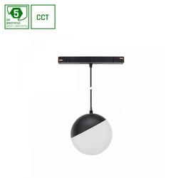 Produsenter System Shift Smart-Globe P nedhengt kule skinne lys ø100 (815mm kabel), 5W 165° svart CCT/dim