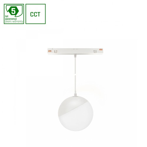 System Shift Smart - Globe P - Hengende Kule Skinne Lys Ø100 (815mm Kabel) 5W 165° Hvit CCT/Demp.