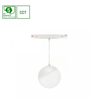 System Shift Smart - Globe P - Hengende Kule Skinne Lys Ø100 (815mm Kabel) 5W 165° Hvit CCT/Demp.