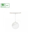 5W dimbar SHIFT Smart Globe P hengende kule skinne-lys Ø100 - 165°, CCT, hvit, 81.5cm kabel, Zigbee