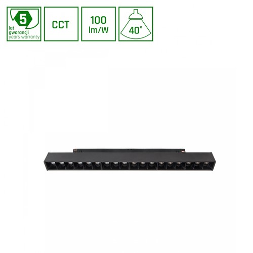 17W Dimbar SHIFT Smart-Grid M Skinne-lys 30,3cm - 35°, CCT, Sort, Zigbee