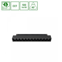 Produsenter System Shift Smart-Grid S Skinne Lys 204mm 12W 35° Svart, CCT/Dim