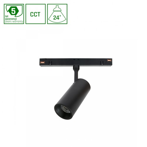 6W dimbar SHIFT Smart Spot S - 24°, CCT, sort, Ø35x142x106mm, Zigbee