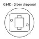 G24D til E27 adapter