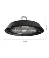 PLATEO High Bay 100W - Nøytral Hvit, 230V, 90°, IP65, IK09, 250x120mm, Sort, 1-10V