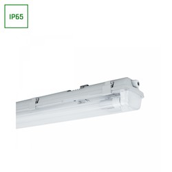 Industri Limea LED-rør G13 - uten lyskilde, vanntett, 2x150, 250V, IP65, 1600x100x85 mm, grå, H
