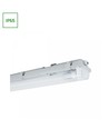 Limea H LED dobbeltarmatur - uten lyskilde, vanntett, 2x150, 250V, IP65, 1600x100x85 mm, grå, H