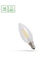 E14 5,5W LED kronepære - Filament, klart glass, 700lm, 2700K, C35