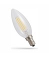 E14 5,5W LED kronepære - Filament, klart glass, 700lm, 2700K, C35