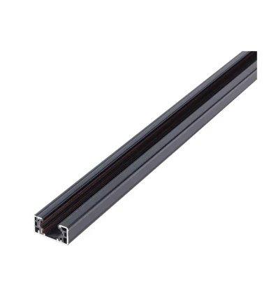 LEDlife 1 meter skinne til skinnespots - Svart, 1-faset, 1F3W, komplett med tilkobling og endestykke