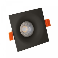 Fial GU10 - Firkantet, Sort (LED Armatur/lampe uten lyskilde)
