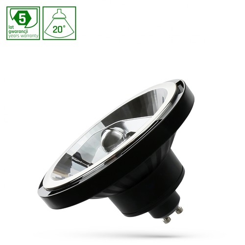 LED AR111 GU10 230V 10W 20° Sort SPECTRUM