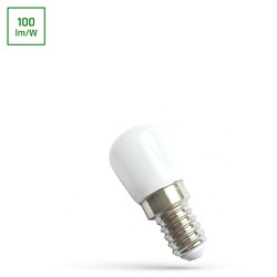 E14 LED 1,5 W minipære - T26, kaldhvit, 230V, E14, Spectrum