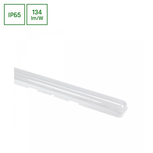 120cm 50W Limea Go komplett LED armatur - 134lm/W, IP65, 6000K, kald hvit