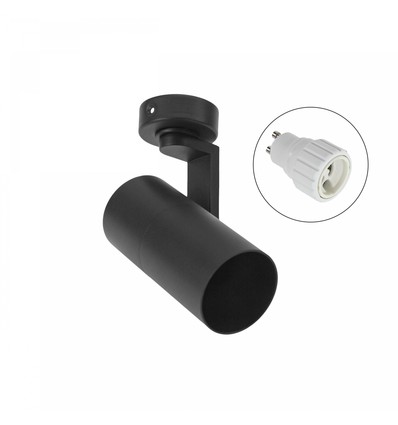 Vegg/takmontert spot GU10 - Sort, uten lyskilde