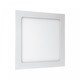 Algine Eco LED 12W 230V - firkantet, IP20, kald hvit, takpanel, hvit ramme