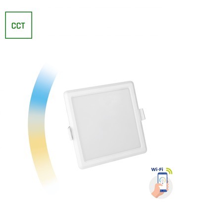 Algine 6W CCT+Dim Wi-Fi Spectrum Smart firkantet, innfelt