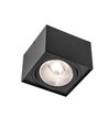 Firkantet AR111 påbygningsspot - Sort, aluminium, 145x145mm, vinkbar, uten lyskilde