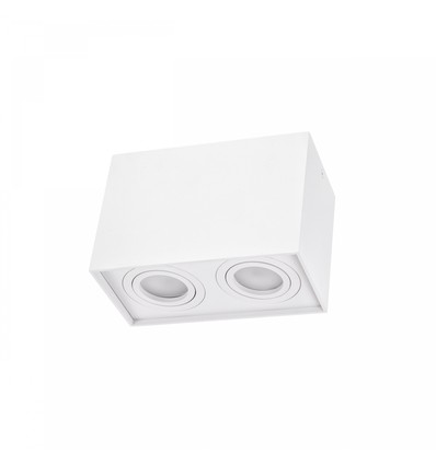 Chloe Duo 2xGU10 takspot - Rektangulær, aluminium, IP20, uten lyskilde