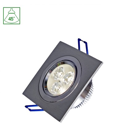 Fiale LED 3x1W 45° 230V - Firkantet, Varm hvit