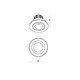 Fiale II LED spot 6W, COB 38°, 230V, kald hvit, børstet aluminium ring.