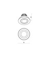Fiale II LED spot 6W, COB 38°, 230V, kald hvit, børstet aluminium ring.