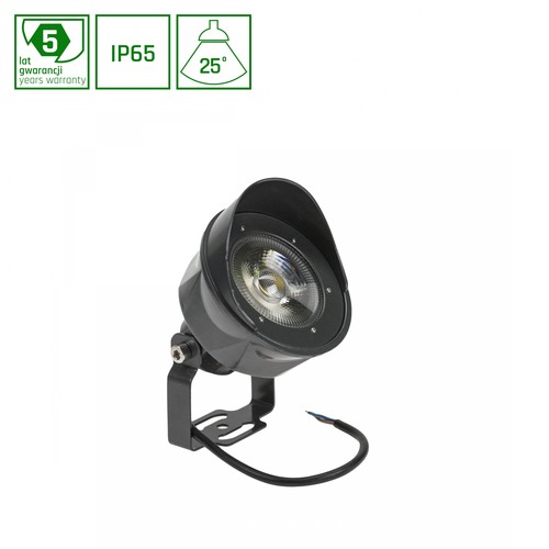 FLORI Spot 24W - 25°, 24V, varm hvit, IP65.