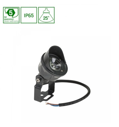 FLORI Spot 5W - 25°, 24V, Varm Hvit, IP65