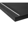 60x60 påbygningsramme til LED panel, sort - 600x600x50 mm, aluminium
