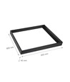 60x60 påbygningsramme til LED panel, sort - 600x600x50 mm, aluminium