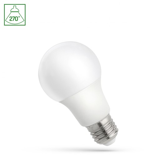 E27 7W LED pære - A60, 600lm, 3000K, varm hvit, erstatter 41W