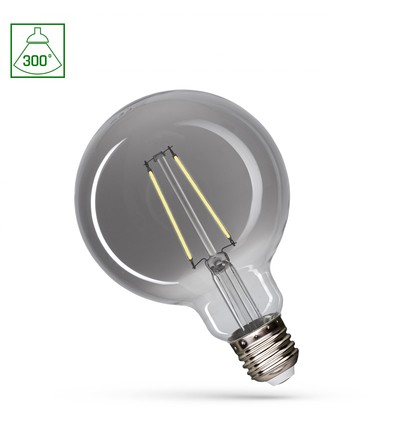 E27 4,5W LED G95 globepære - 310lm, 4000K, filament, 300° lysvinkel