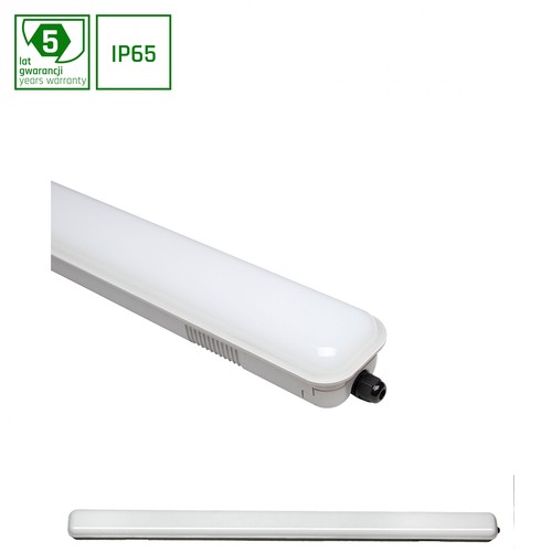 120cm 36W Limea LED armatur - 2900lm, IP65, 6000K, melkehvitt deksel